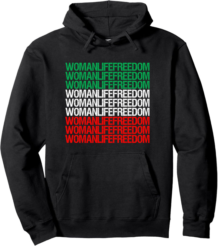 Woman Life Freedom Iran Patriotischer Slogan Vintage Pullover Hoodie