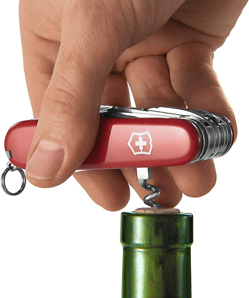 Victorinox Taschenmesser Swiss Champ (33 Funktionen: Metallfeile, Mini-Schraubendreher) rot Rot Tran