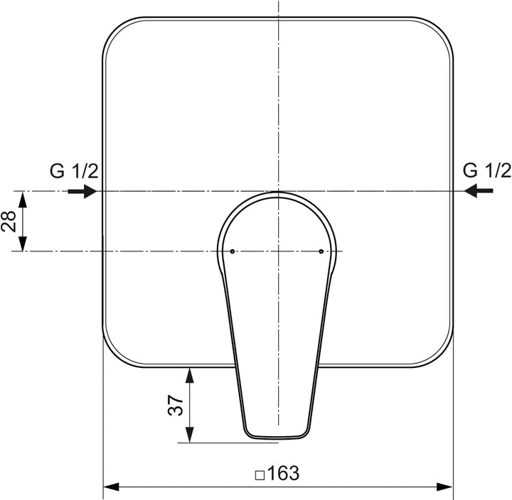 Ideal Standard A7347AA Cerafine D Brausearmatur Unterputz Unterputz Dusche, Unterputz Dusche