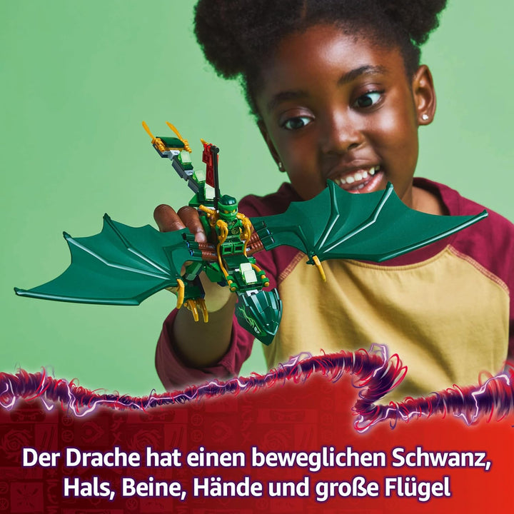 LEGO NINJAGO Lloyds grüner Walddrache - Spielzeug Drache mit 2 Minifiguren - Drachenfigur mit bewegl