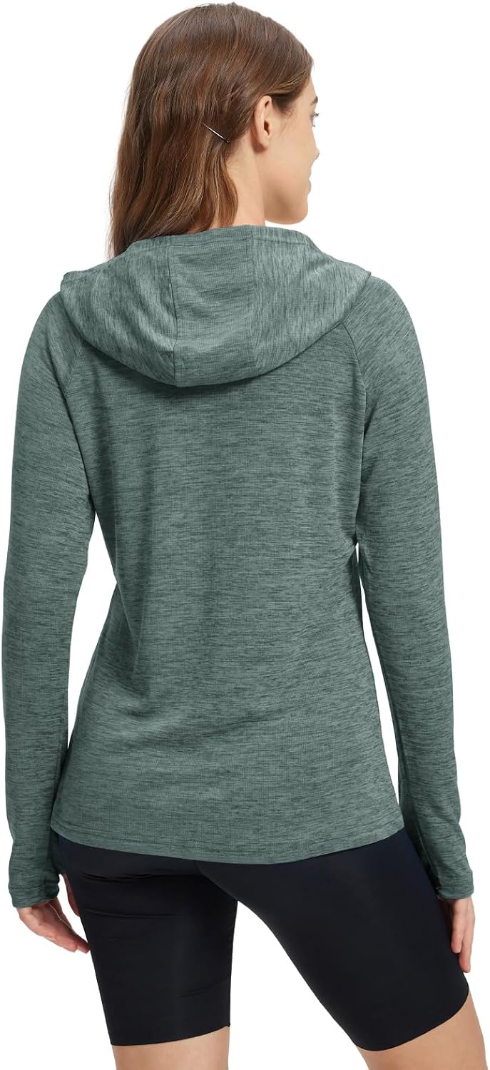 donhobo Damen Sport Shirt Langarm Laufshirt UPF 50+ UV Schutz Schnelltrocknend Pullover Sweatshirts