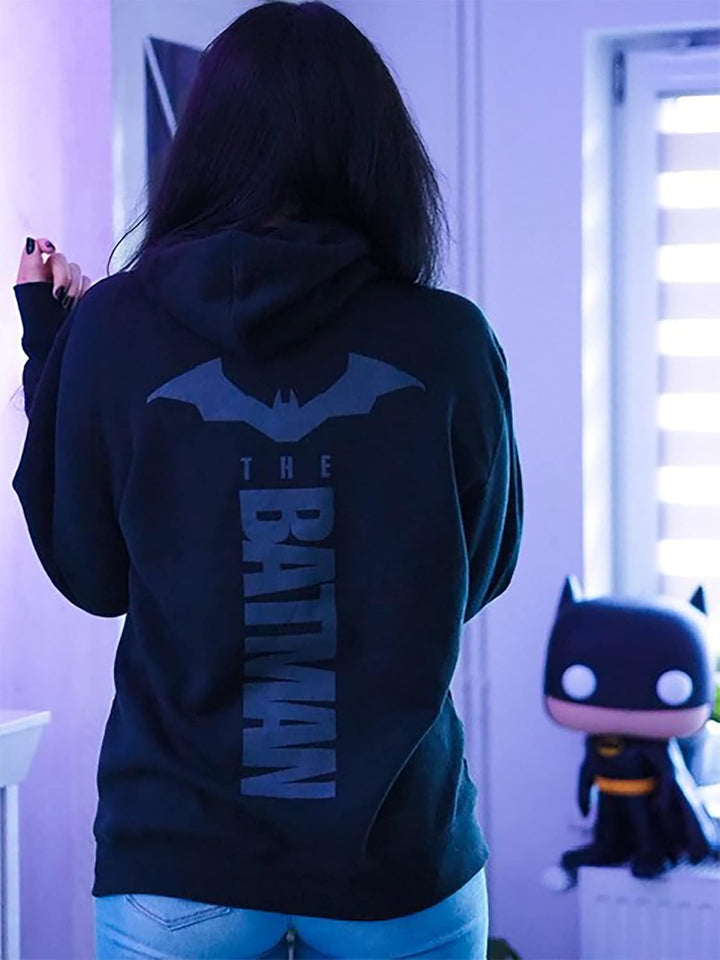 Elbenwald The Batman Hoodie Verschiedene Designs mit Front- und Rückenprint Herren Damen Baumwolle S