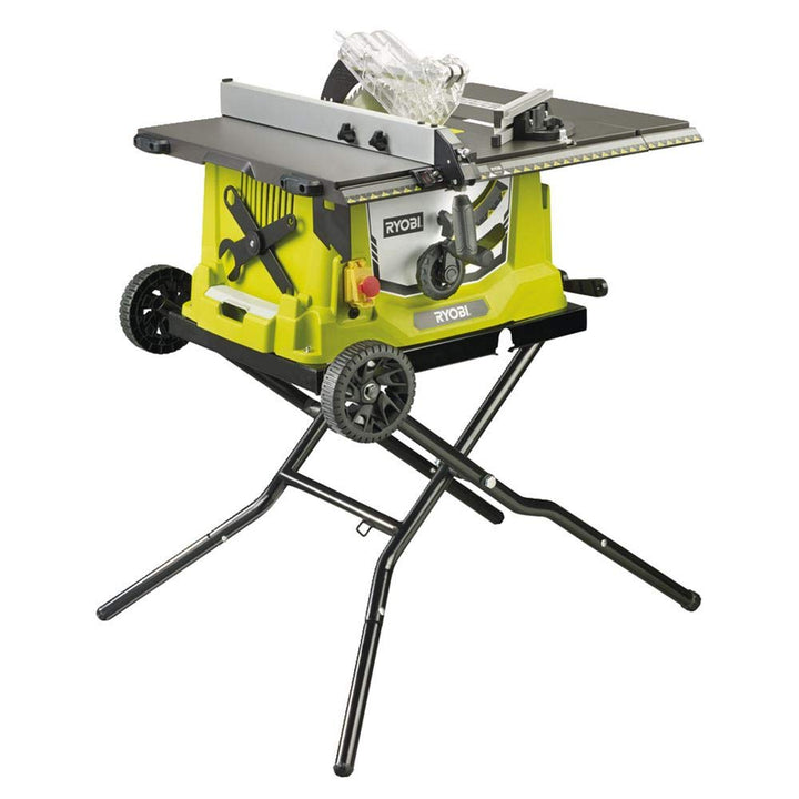 Ryobi 1800 W Tischkreissäge (Kreissäge, Säge) RTS1800ES-G (mit Untergestell, Sägeblatt) 5133002023