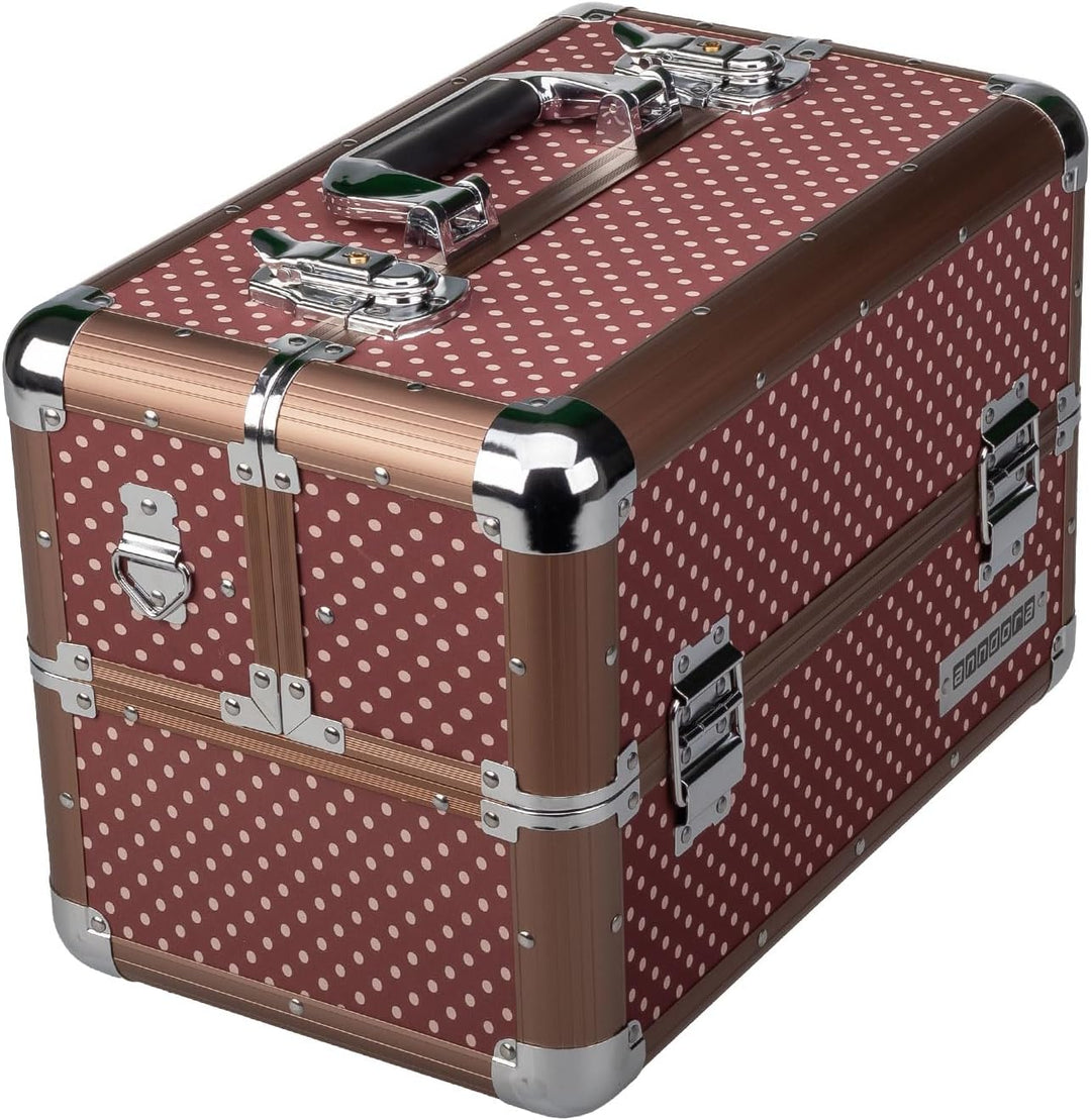 anndora Beauty Case Kosmetikkoffer - Stilvoller Schmuckkoffer, Schminkkoffer mit robustem Aluminiumr