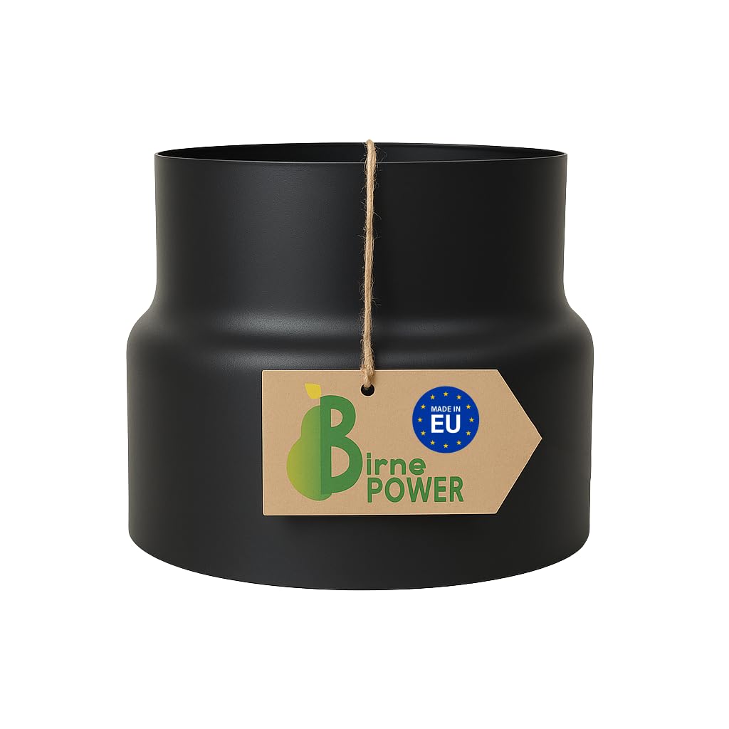 Ofenrohr Rauchrohr Reduzierung Reduzierungsstück Abzugrohr Reduktion von 180 auf 160 mm Senotherm 2m