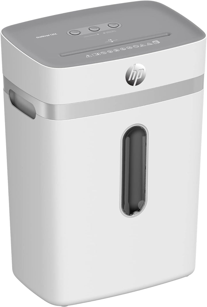 HP OneShred 12CC, Aktenvernichter, Sicherheitsstufe P-4, Cross Cut, 12Blatt, 2802 + HP Ölpapier für