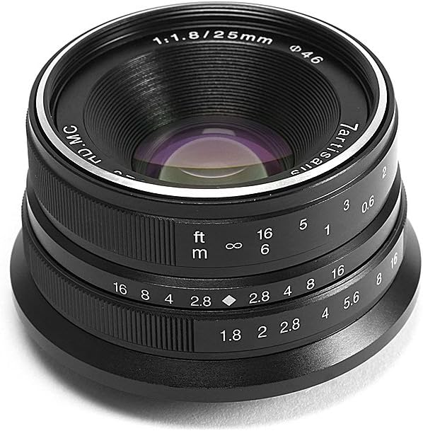 7artisans 25mm F1.8 Manueller Fokus Prime Fixiertes Objektiv für Olympus Micro Four Thirds MFT m4/3