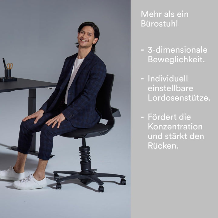 aeris 3Dee ergonomischer Bürostuhl – Schreibtischstuhl mit einzigartiger Rückenlehne – Bürostuhl ohn