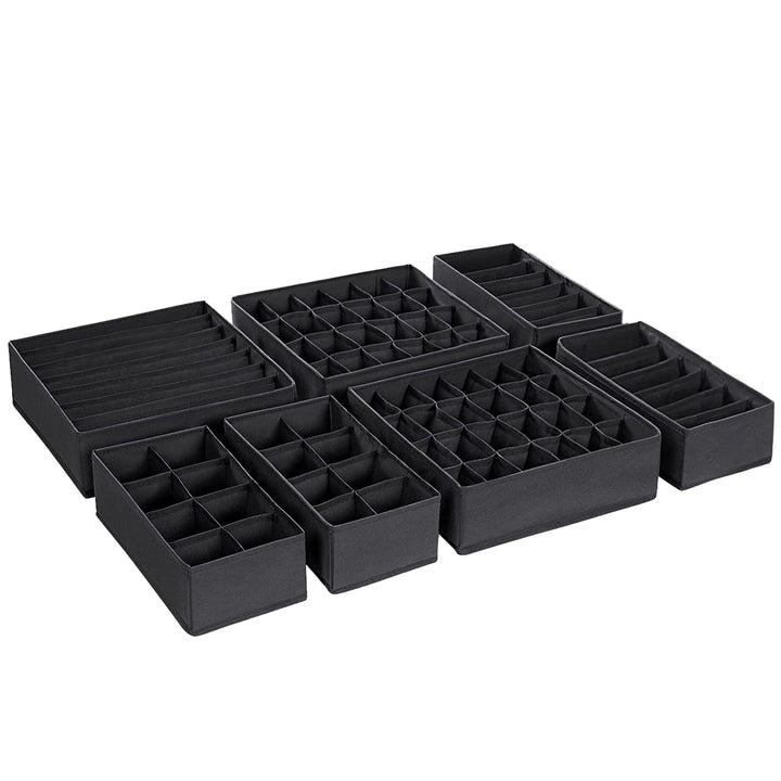 7 Stück Aufbewahrungsboxen,Schublade Organizer Ordnungssystem für Kleiderschrank, für BHS, Unterwäsc