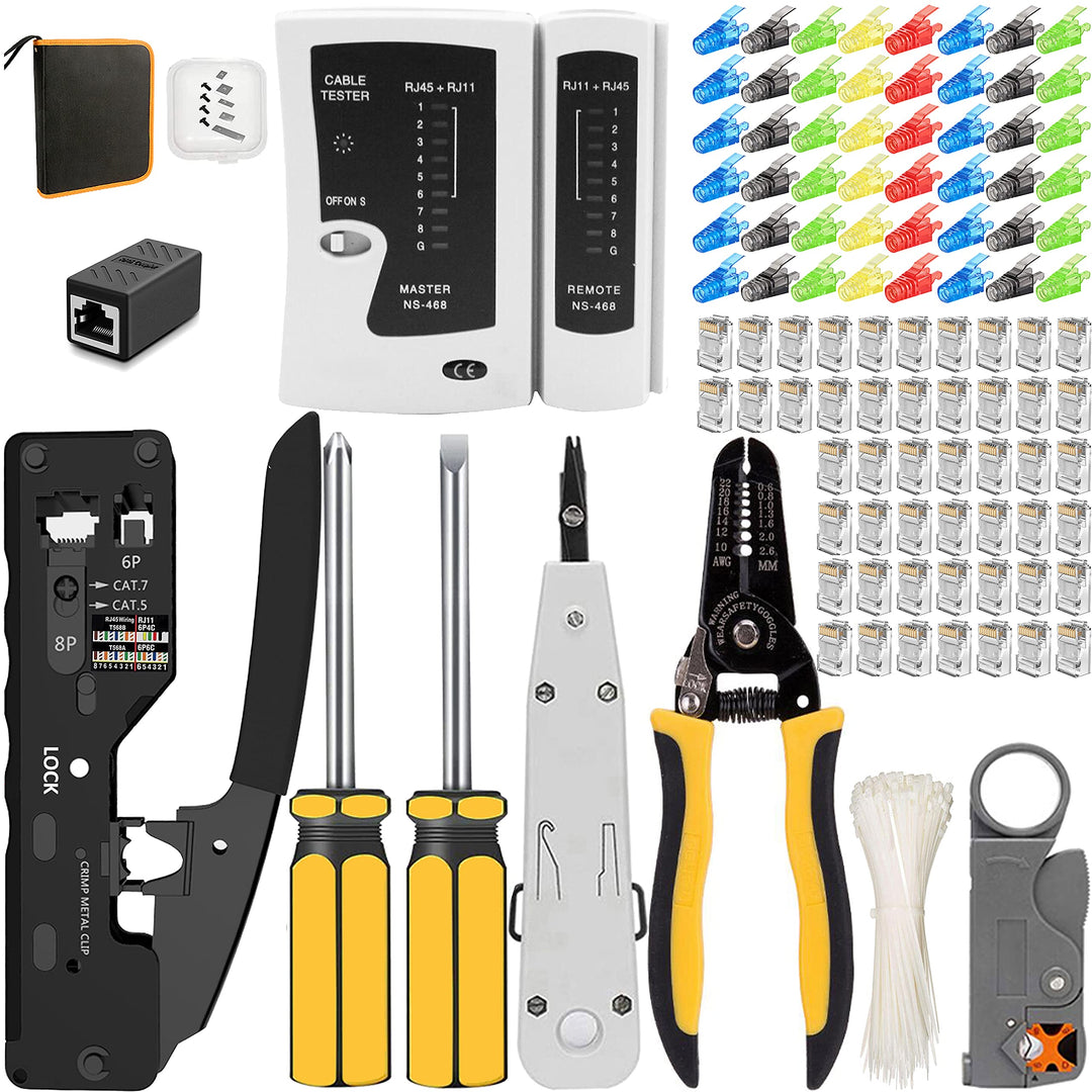 MAYLINEE Crimpstecker CAT5 CAT6 Netzwerk Werkzeug Set Crimpdraht Reparatur Kabel tester Kit für Patc