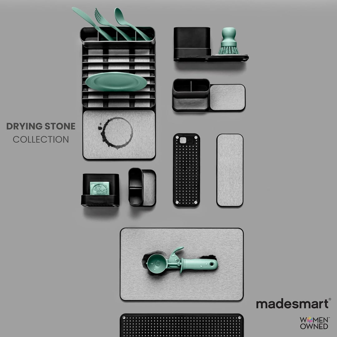 madesmart Geschirrmatte-Granit, Trockensteinsammlung, beschleunigt Feuchtigkeitsverdunstung, natürli