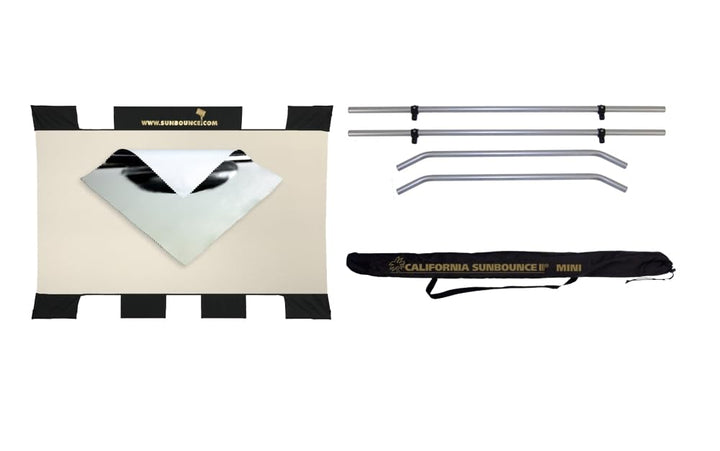 Sunbouncer Mini Kit silber - Rückseite weiss (nahtlos) silber Rückseite weiss Single, silber Rücksei