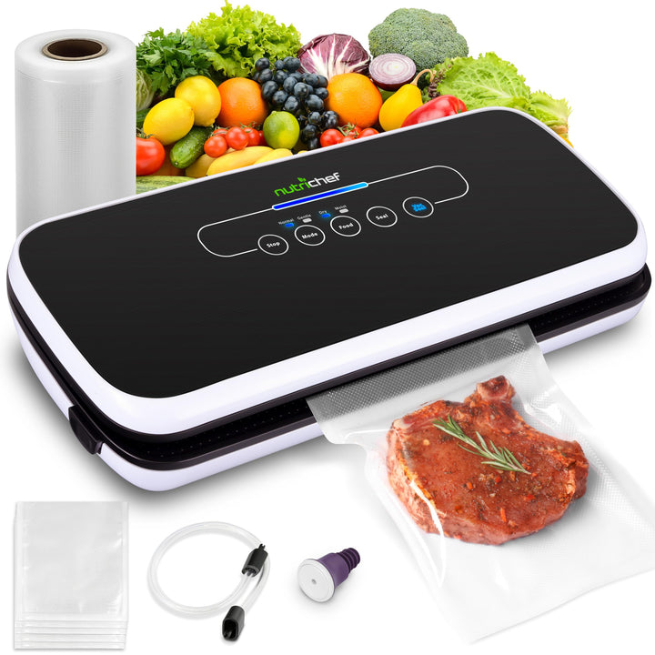 NutriChef Vakuumiergerät für Lebensmittel, Sous Vide – Vacuum Sealer – Folienschweissgerät Set inkl.