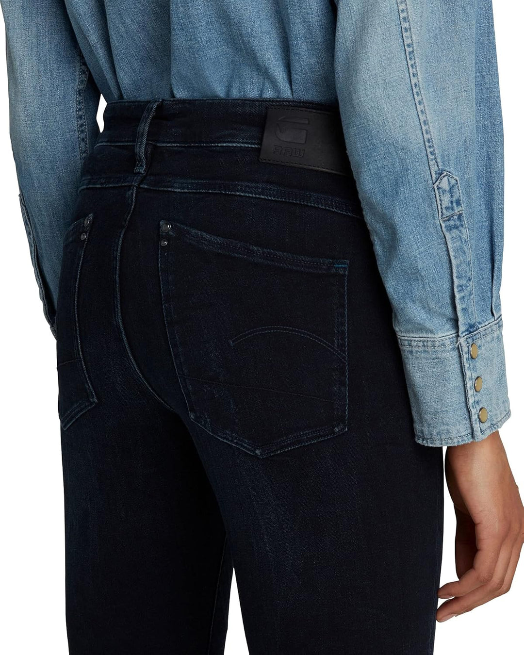 G-Star Damen Lhana Skinny Jeans 24W / 32L Schwarz (Worn in Eve Destroyed D19079-8971-c267), 24W / 32