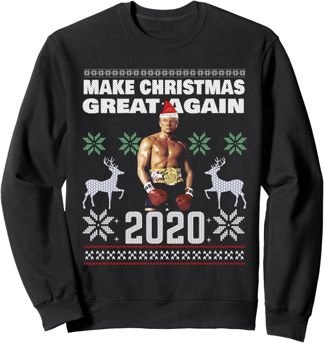 Make Christmas Great Again Funny Trump Ugly Christmas Sweatshirt