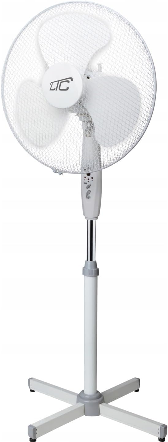 LTC Standventilator 50W mit Fernbedienung – Leistungsstarker Bodenventilator, Oszillierend, 3 Geschw