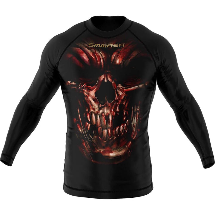 SMMASH Funktionsshirt Herren Rashguard Langarm Sportshirt MMA Thaibox Muay Thai Kickboxen Atmungsakt