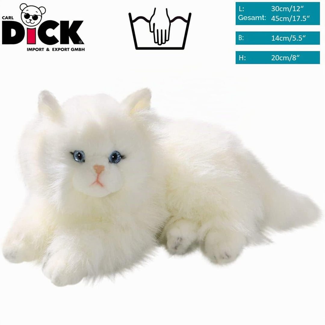 Carl Dick Katze, Perserkatze weiss, Plüschtier, Kuscheltier ca. 30cm 3199, Weiss