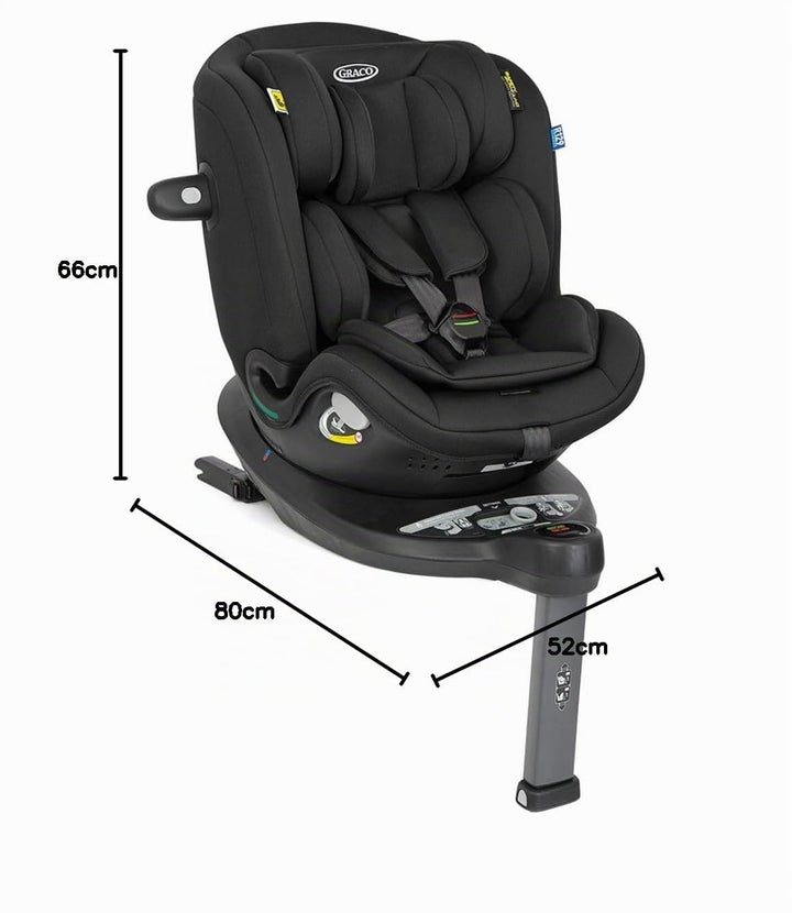 Graco Turn2Me™ Grow i-Size R129, 360° drehbarer Reboarder mit ISOFIX, Autositz bis ca. 7 Jahre (40-1