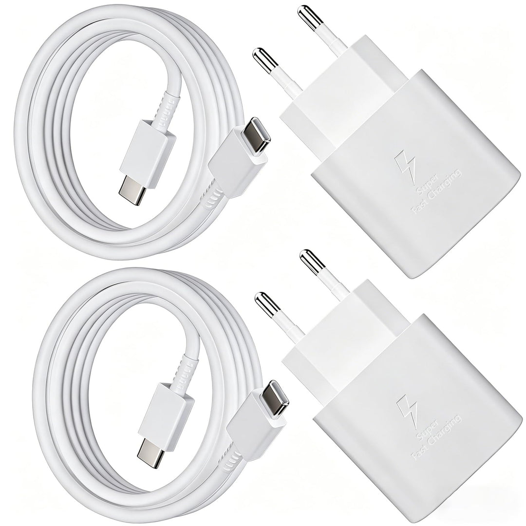 2er-Pack 25 Watt Schnellladegerät Ladekabel für Samsung Galaxy S26 S25 S24 S23 S22 S21 S20 FE Ultra
