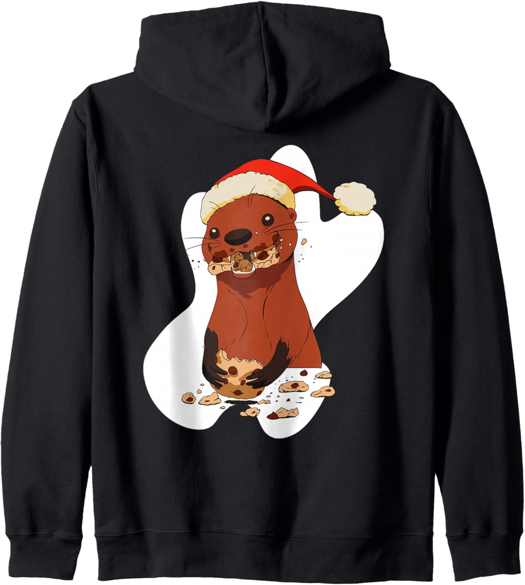 Weihnachten Otter Essen Kekse Lustig Kapuzenjacke