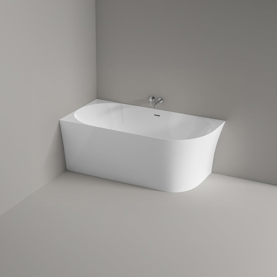 BERNSTEIN Eck-Badewanne aus Sanitäracryl Wanne mit Doppelwandiger Konstruktion 150 x 78 x 60 cm - St