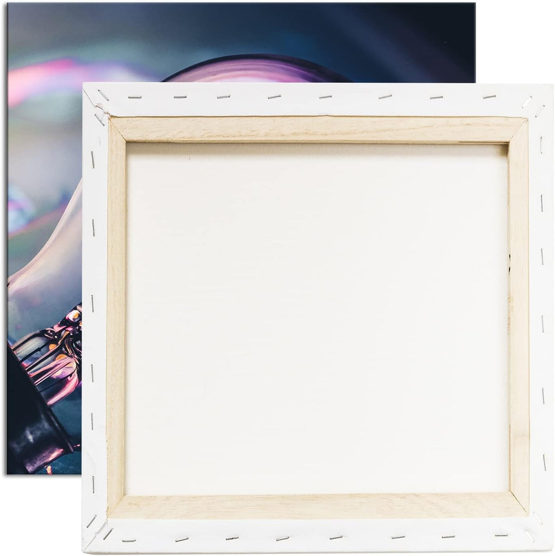 brennende Glühbirne Format: 70x70 als Leinwandbild, Motiv fertig gerahmt auf Echtholzrahmen, Hochwer