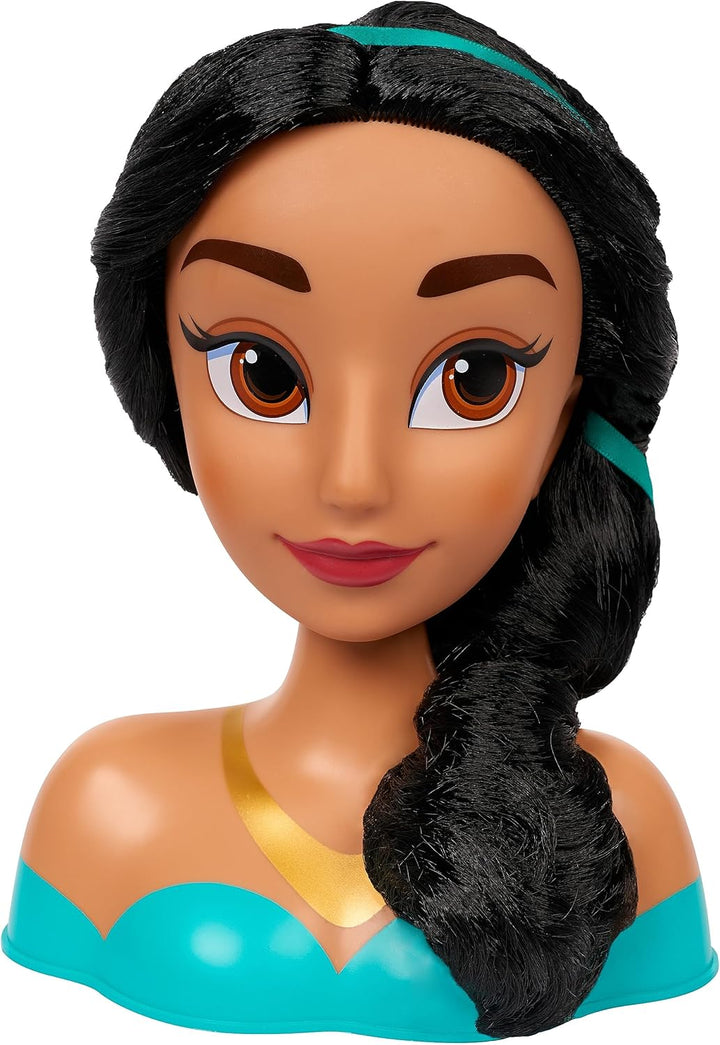 Disney Princess Jasmin Frisierkopf 20cm mit 14 Zubehörteilen für Styling-Spass, ab 3 Jahren, Just Pl