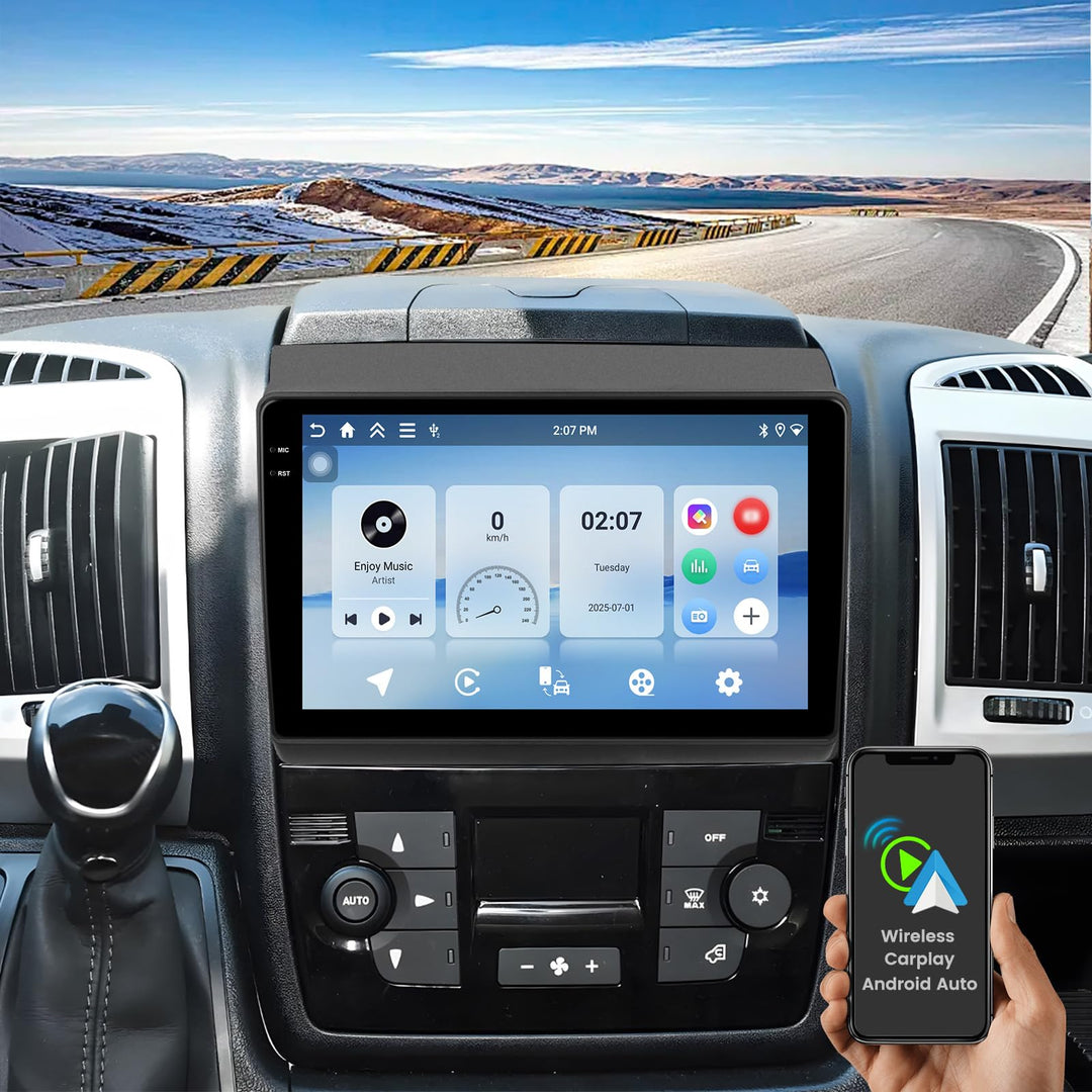 Hikity 4+64G Android 15 Autoradio für FIAT DUCATO 2010/Citroen Jumper/Peugeot Boxer, 9" Incell Bilds