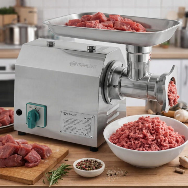 Zelsius Profi Edelstahl Fleischwolf elektrisch | 750W - 150kg/h | Faschiermaschine aus Edelstahl, Wu