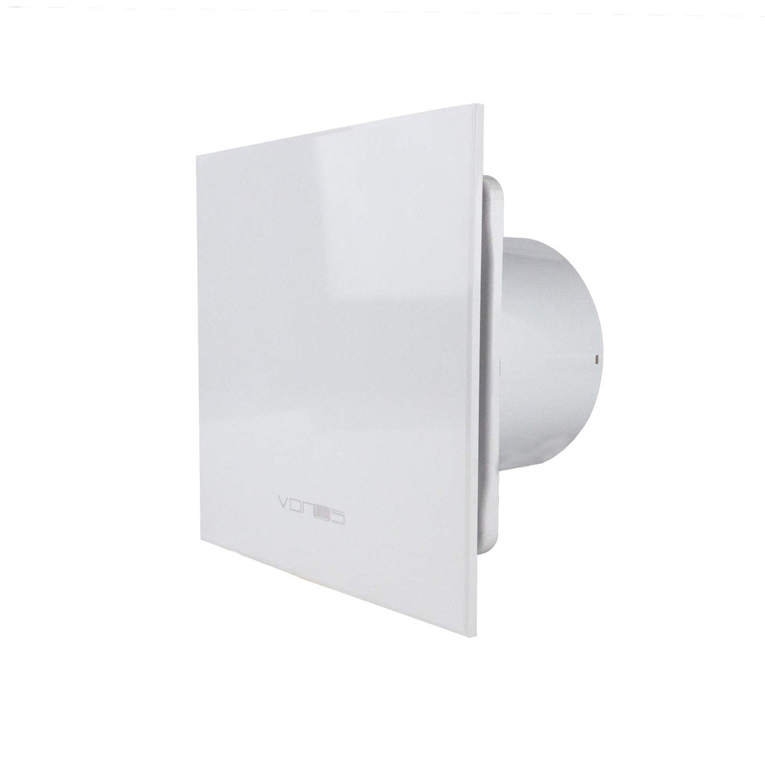 VONLIS Badlüfter Ventilator Lüfter Badezimmer WC Be- Entlüftung Abluft Ø 100 mm weiss Feuchtigkeitss