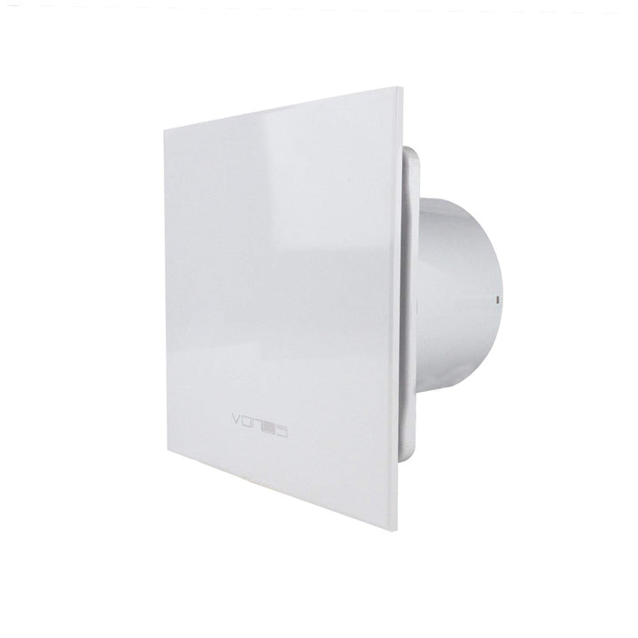 VONLIS Badlüfter Ventilator Lüfter Badezimmer WC Be- Entlüftung Abluft Ø 100 mm weiss Feuchtigkeitss