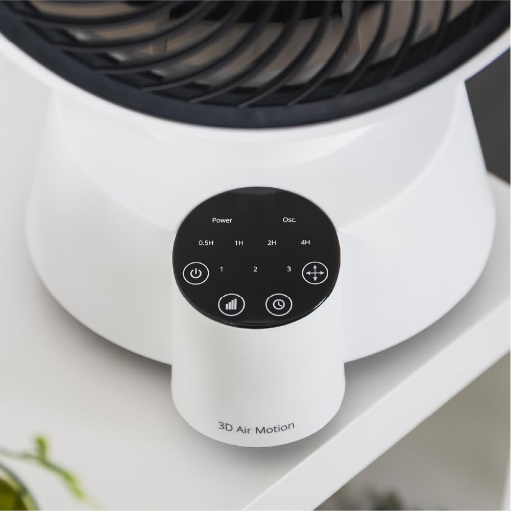 Ufesa Tischventilator Bergen, 40W, mit 3D-Luftzirkulationstechnologie, 6 Geschwindigkeiten, 60º/90º
