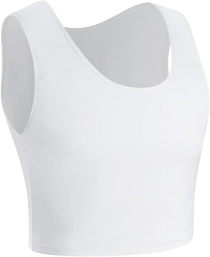 XUJI Transgender FTM Trans Atmungsaktive Halb Brust binder S Weiss, S Weiss