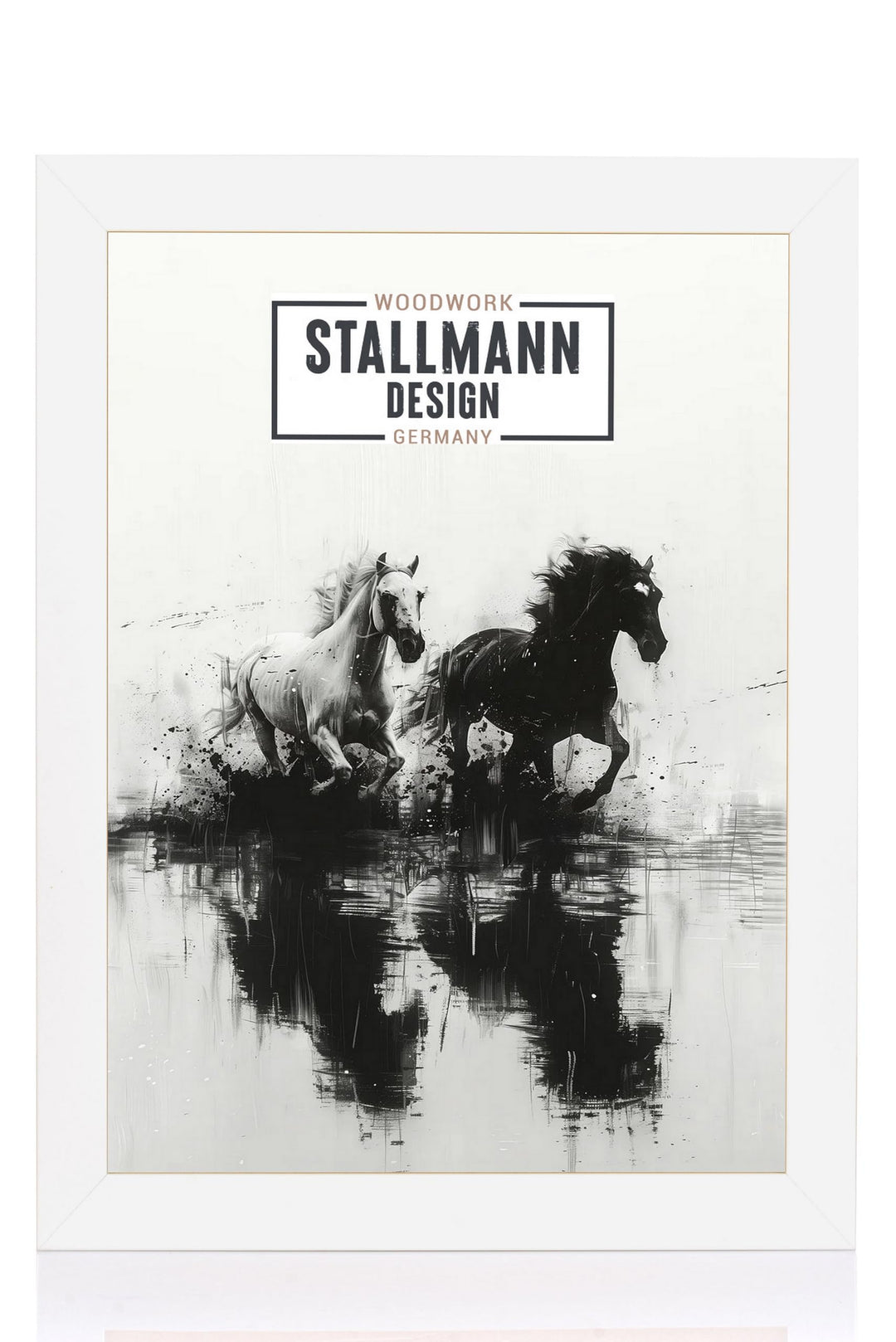 Stallmann Design Bilderrahmen 60x80 cm weiss Holz mit Acrylglas Rahmen-Breite 40mm Posterrahmen Wech