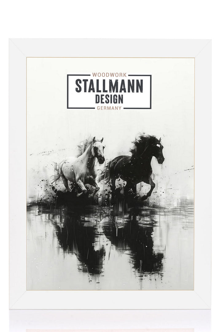 Stallmann Design Bilderrahmen 61x91,5 cm (POSTERFORMAT) weiss Holz mit Acrylglas Rahmen-Breite 40mm