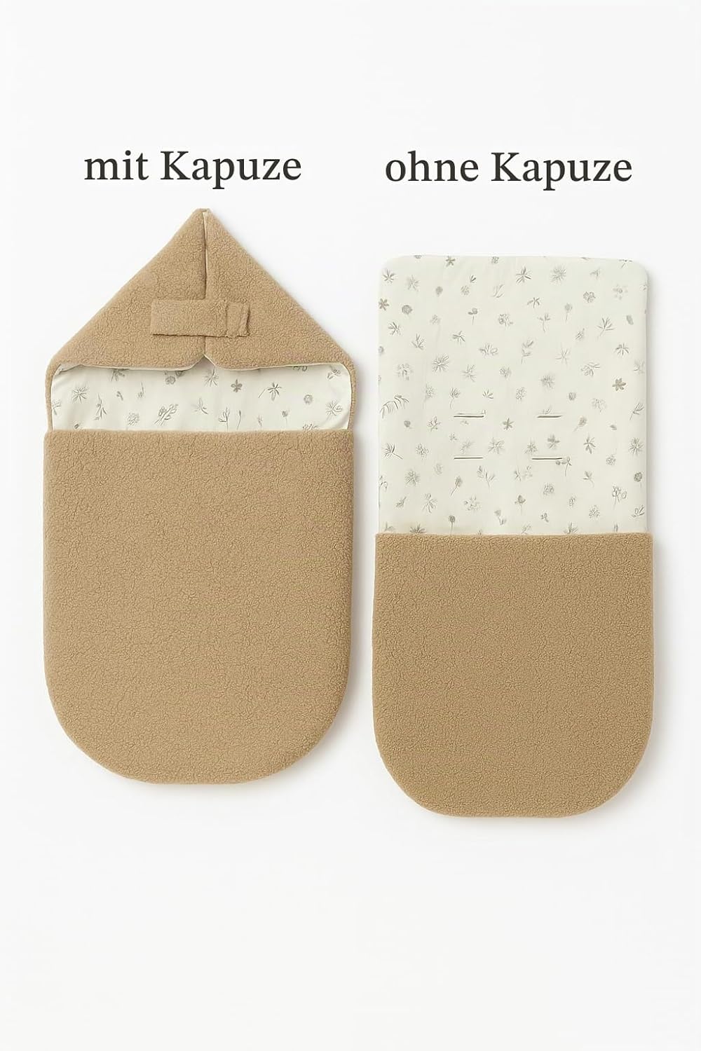 Fusssack für Babyschale Ganzjährig Frühling Herbst Babyfusssack warm Boucle, Übergang Einschlagdecke