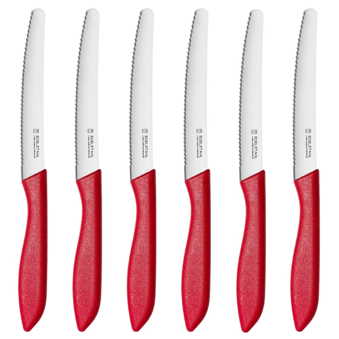 targzier Frühstücksmesser 6er-Set, superscharf,Brotmesser mit Wellenschliff,Frühstücksmesser,Profi-T