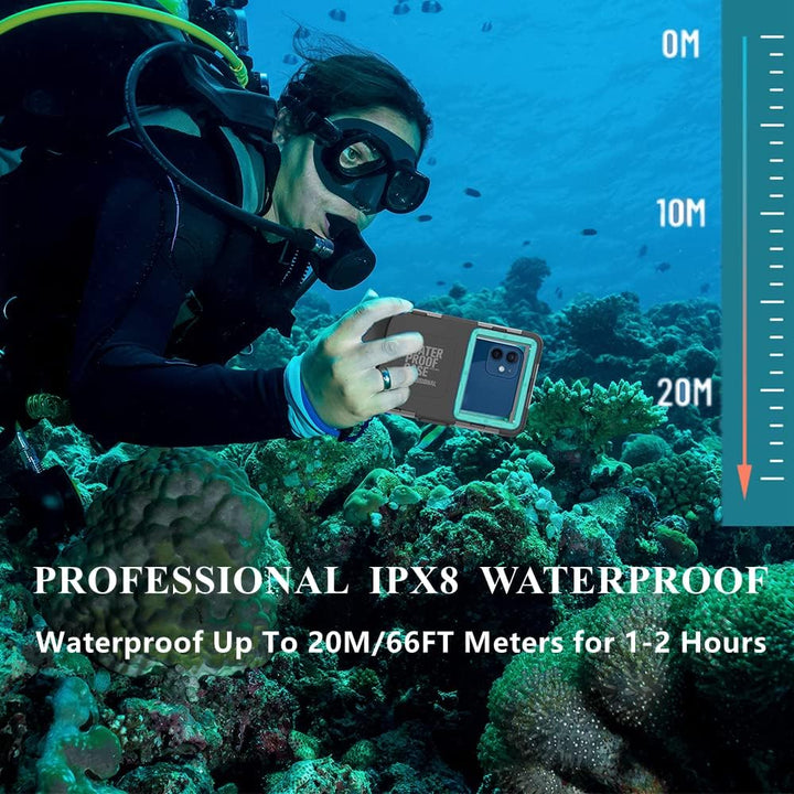 FocRelaxer IPX8 wasserdichte Handyhülle Universal Unterwasser Wasserfeste Handytasche Schwimmen 20M