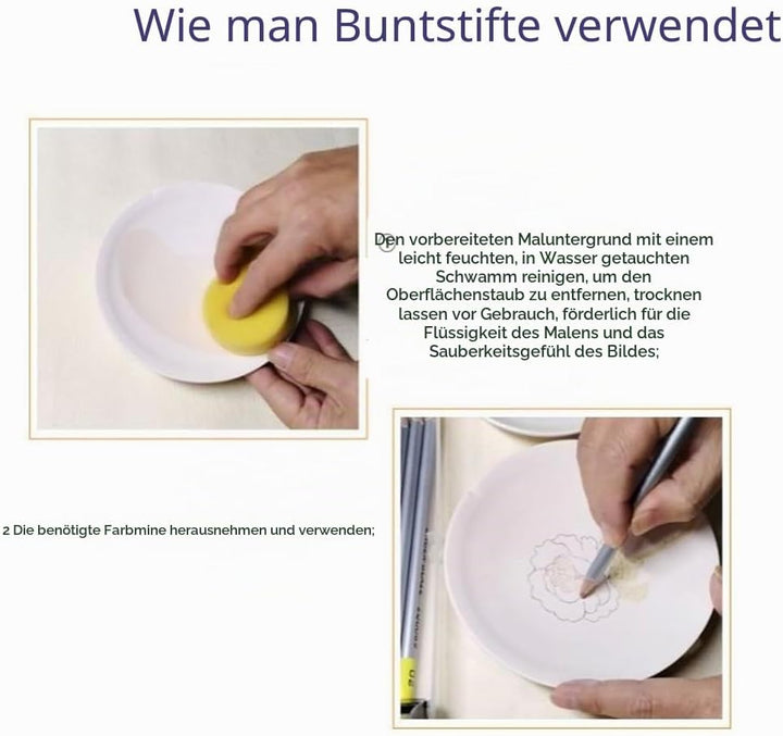 Luntfeiy 4 Stück Unterglasurstifte, Unterglasurstifte für Töpferei, Unterglasurstift Präzisions-Unte