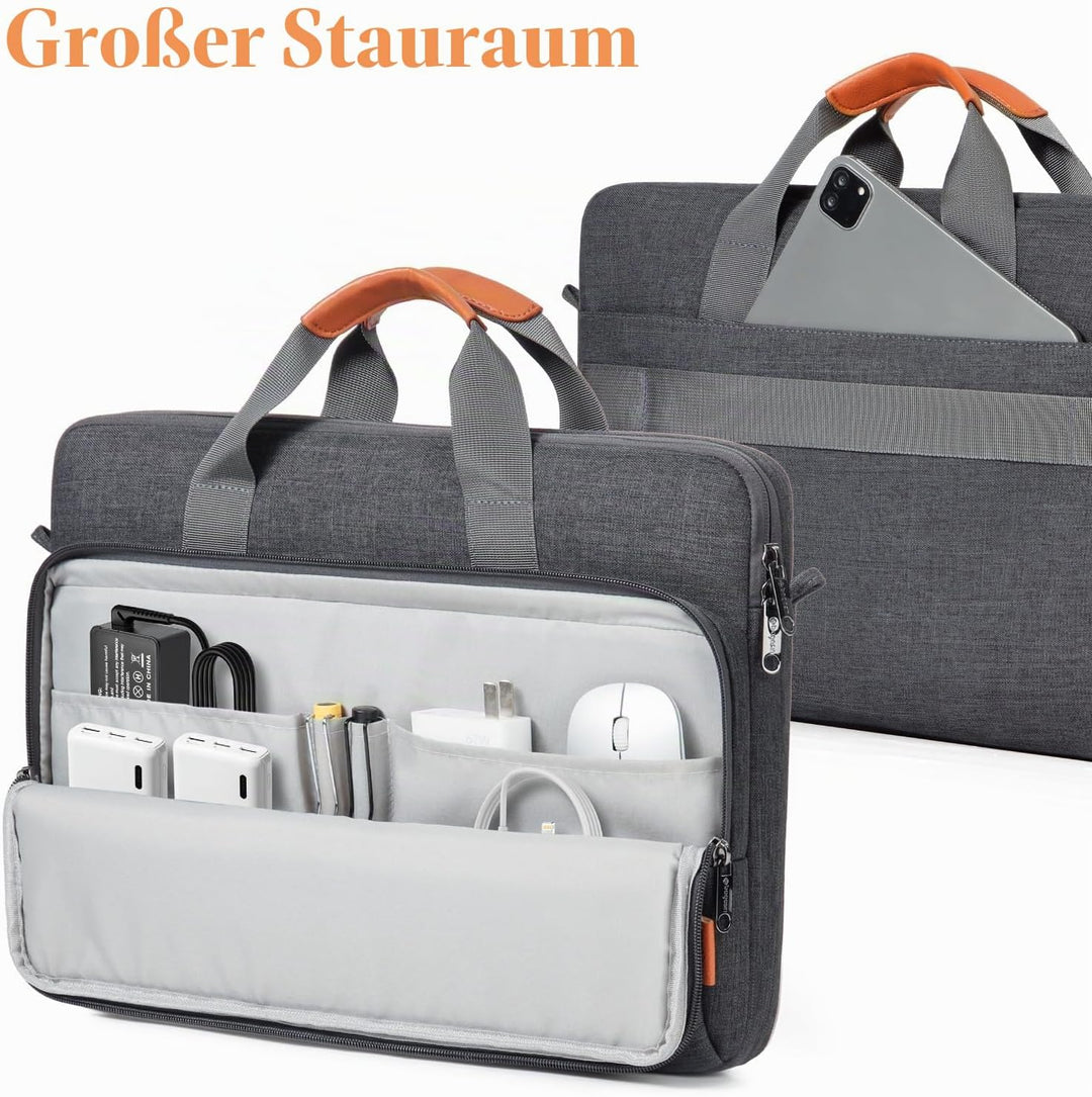 Laptoptasche Laptop Aktentasche Passt bis zu 15 15,6 16 Zoll Laptop Erweiterbare Wasserabweisend Sch