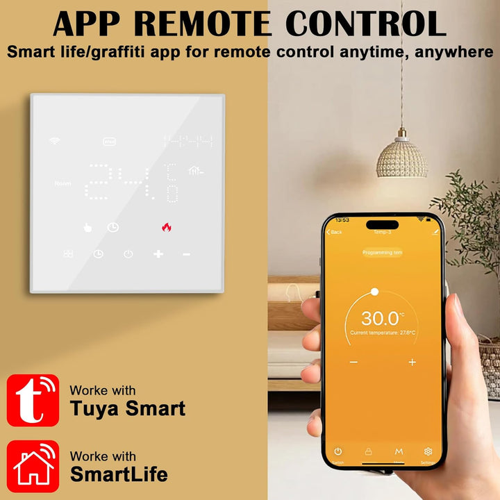 WiFi Smart Thermostat für Wasser Fussbodenheizung & Gasboiler, Programmierbar Raumthermostat Smart D