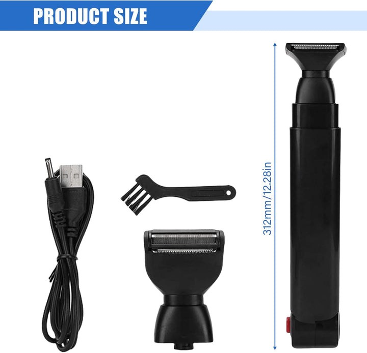 Elektrischer Rückenrasierer Herren, Körpertrimmer für Männer mit Langer Griff für Gesichts-, Arm-, K