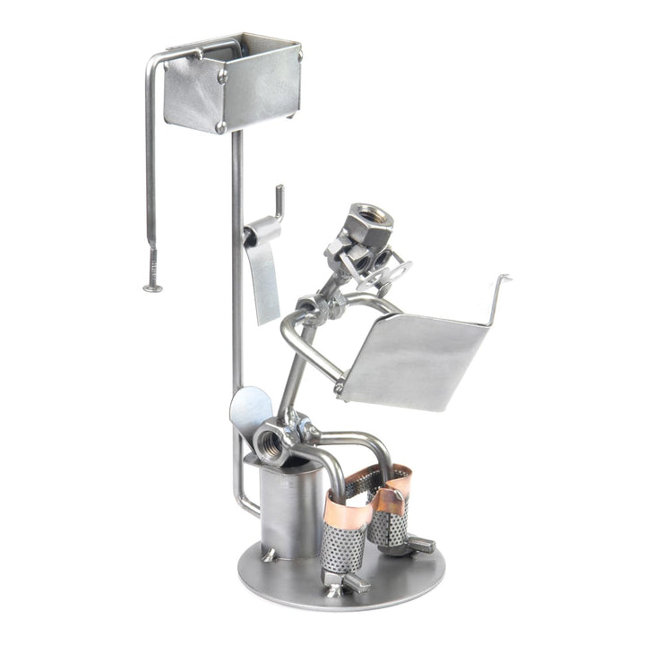 metalman24 Schraubenmännchen KLOMANN MIT Zeitung handgefertigte ausgefallene Geschenkidee