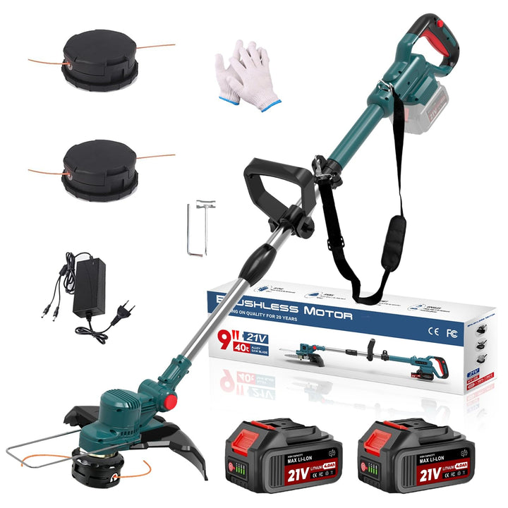 Akku Rasentrimmer für Makita Akku, Rasentrimmer mit Akku 21V×4.0Ah, Freischneider &amp; Motorsense- Inkl