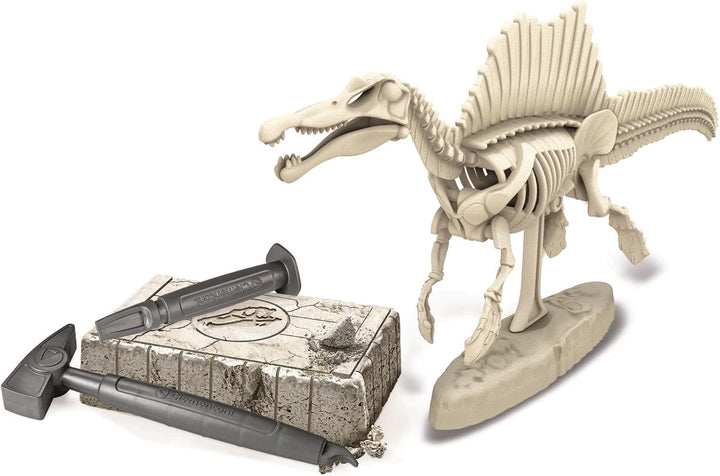 Clementoni Jurassic World Spinosaurus - Dinosaurier Ausgrabungsset | für Kinder mit Gipsblock &amp; Skel