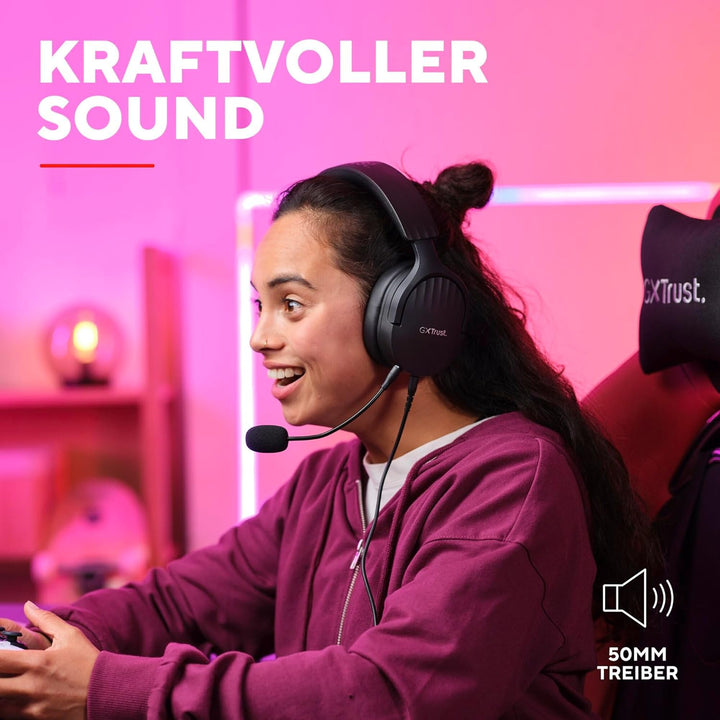 Trust Gaming GXT 489 Fayzo Gaming Headset, 85% Recyclingkunststoff, für PC, PS5, PS4, Xbox Series X|