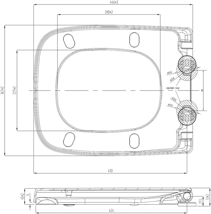 WC-Sitz mit Deckel FÜR Geberit & Keramag Renova Nr.1 Plan Weiss | Absenkautomatik (Soft-Close), Abne
