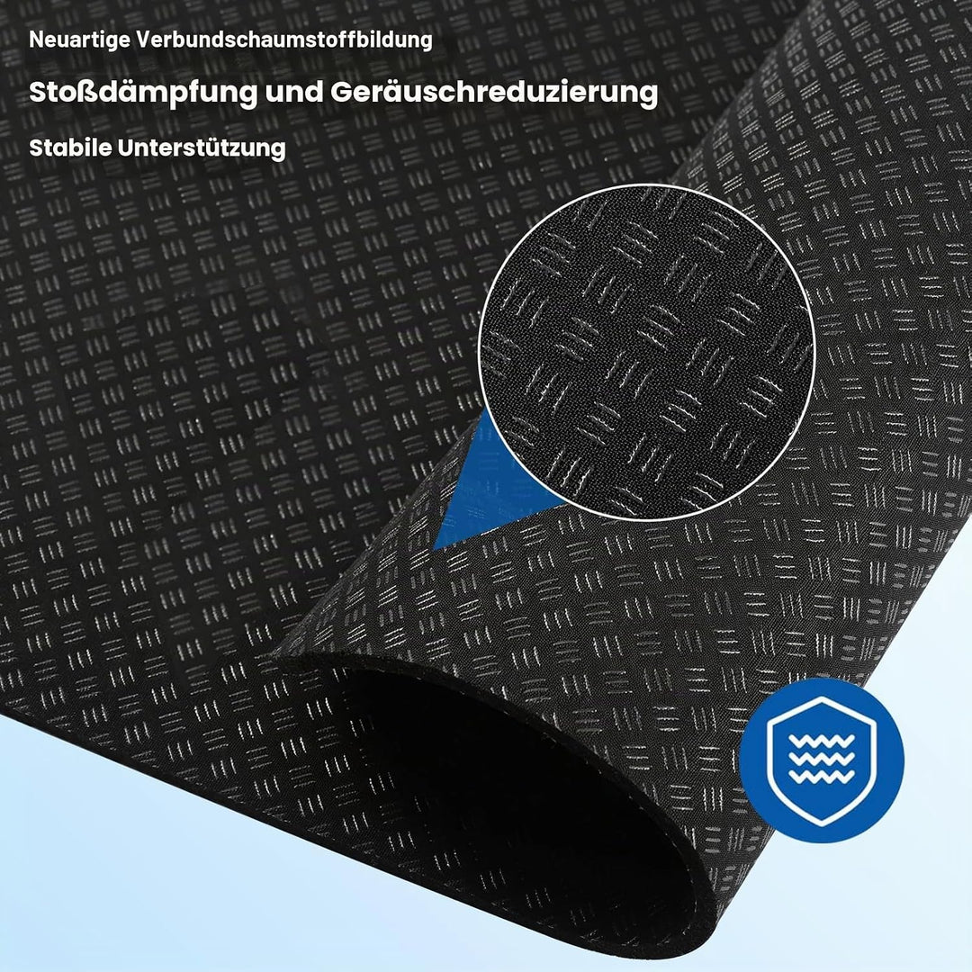 Bodenschutzmatte für Sportgeräte 2 Stück, Anti Rutsch Unterlage für Heimtrainer Fitnessgeräte, PVC L