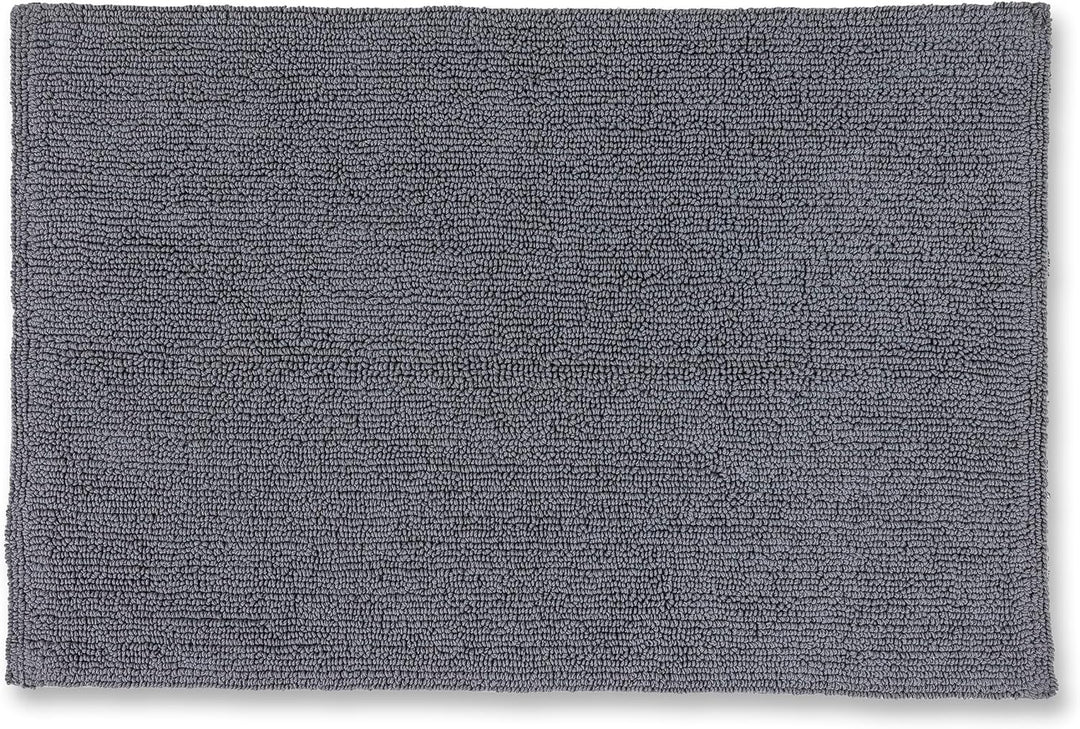 Schöner Wohnen Kollektion Badteppich einfarbig anthrazit 40 x 60 cm – waschbare Badematte rutschfest